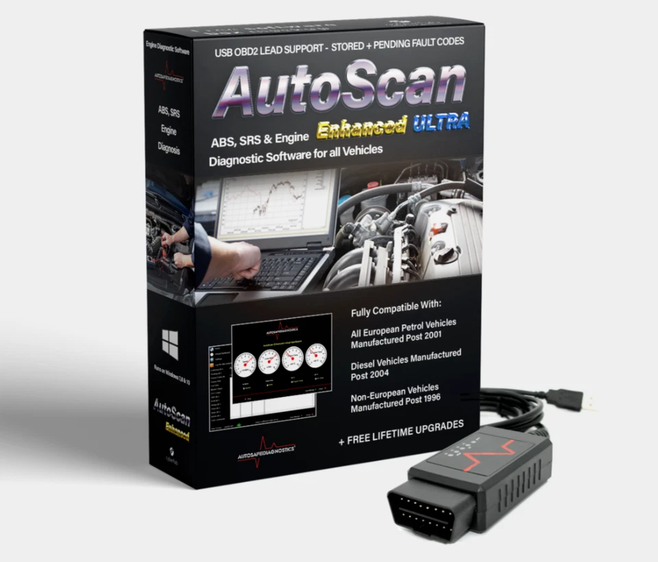 Autoscan Enhanced ULTRA OBD2 Bluetooth Diagnostic Software & ELM327 Tool - Image 2 of 4