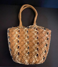 Donna J. Crew Sedona Borsa Cestino in Sacchetto di Paglia/Borsa a Mano