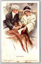 Artist Signed Harrison Fisher The Proposal UNP DB Postcard K10