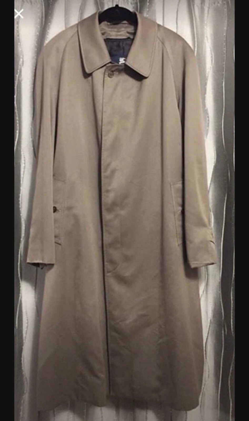 Cappotto vintage Burberry da uomo a maniche lunghe taglia 42R