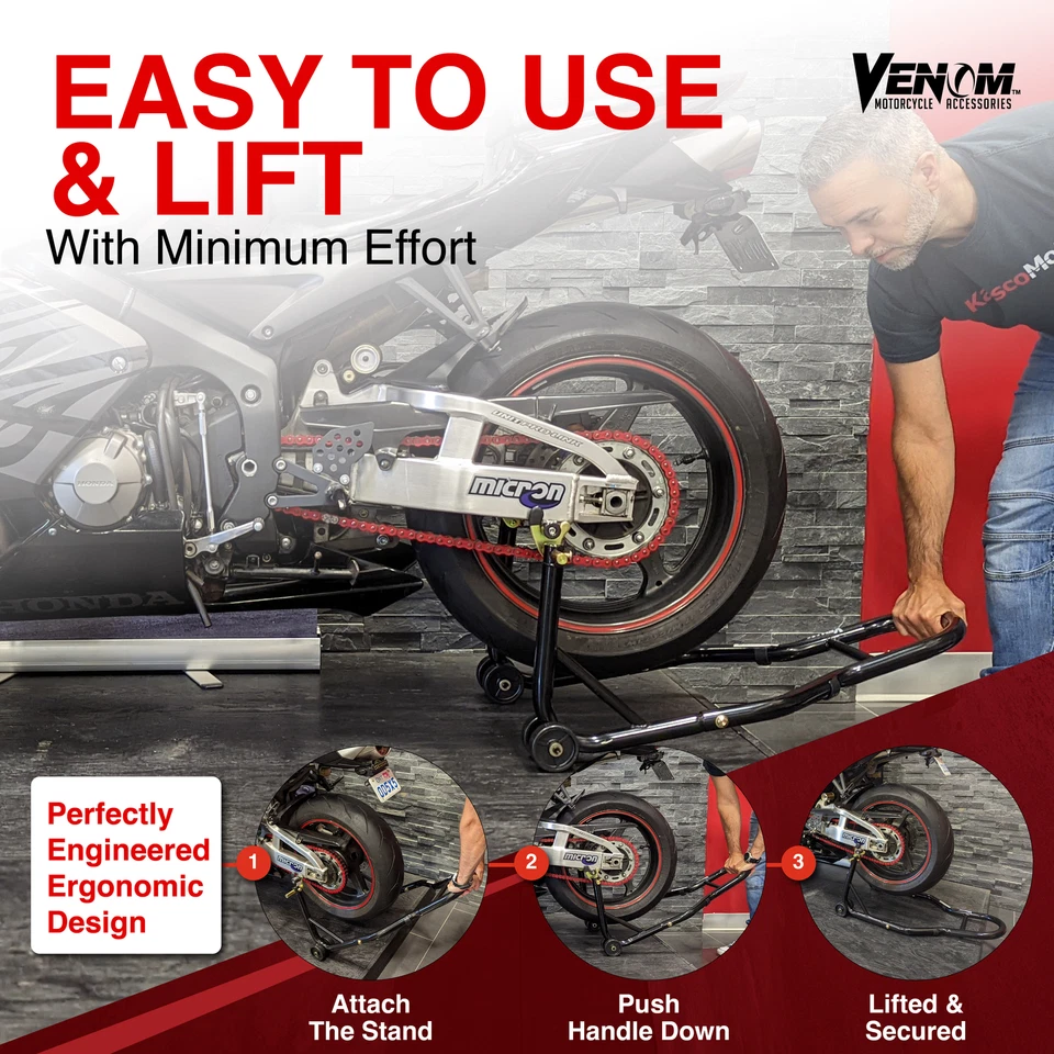 Dual Combo Stand Lift Stand Universal Fit Front Fork Rear Swingarm Spool Stand - Image 4 of 4