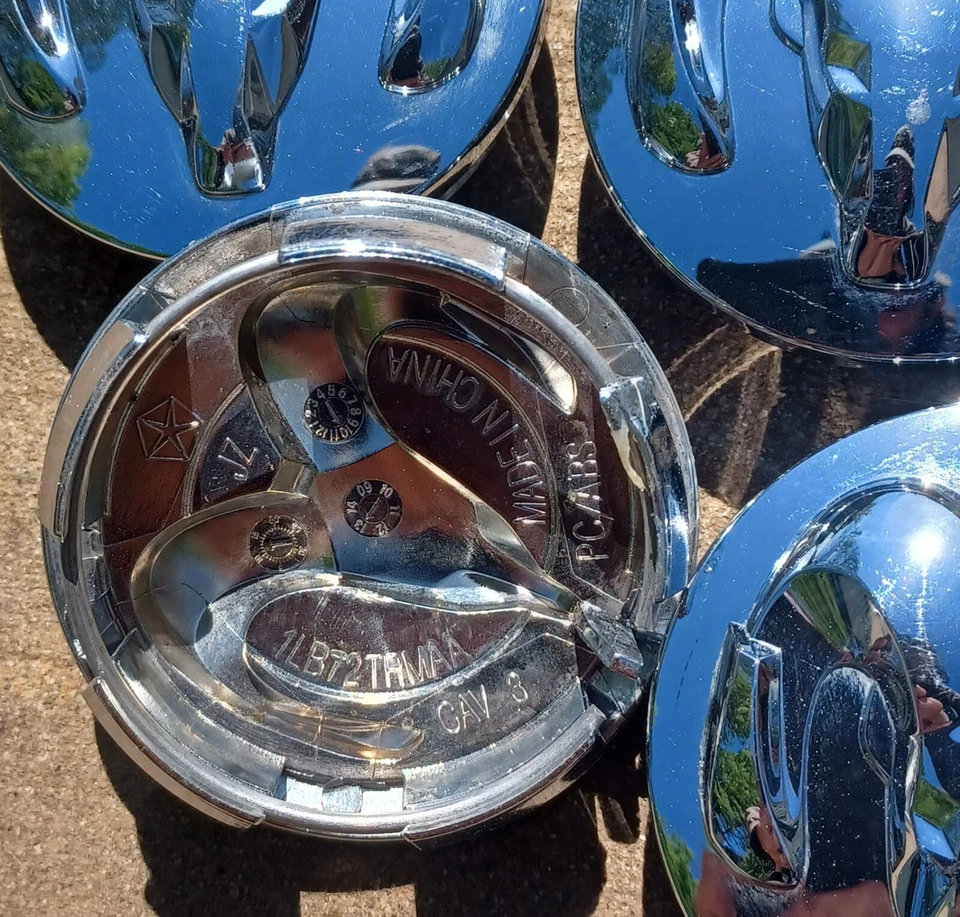 Dodge RAM 1500 Durango center cap set of 4, 2004-2021 chrome, part# 1LB72 TRMAA - Image 3 of 3