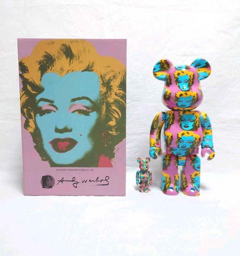 BE@RBRICK Andy Warhol Marilyn Monroe #2 100% & 400% Medicom Toy New