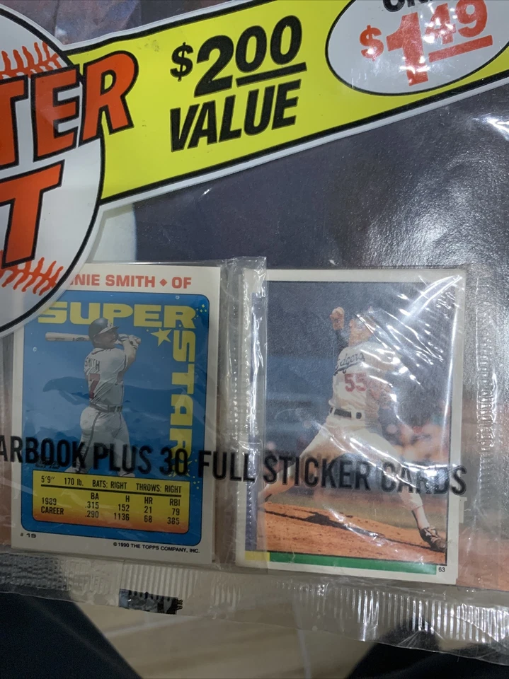Juego completo de béisbol Topps 1990 anuario y pegatinas sellado de fábrica sin abrir  Foto 3 de 3