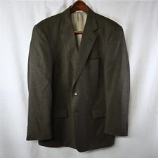Tallia Uomo 44R Brown Herringbone Wool Alpaca Blazer Suit Jacket Sport Coat