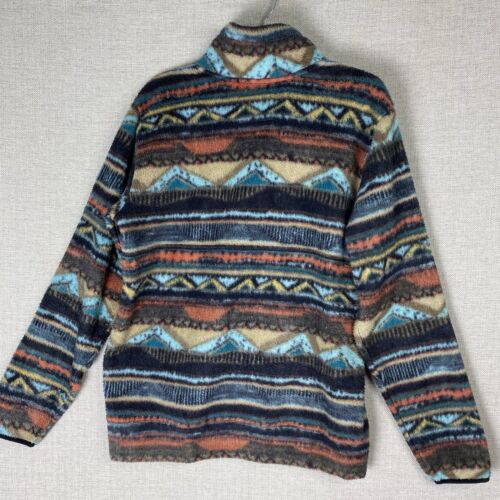 Billabong Fleece Jacket Mens M Aztec 1/2 Zip Surf Pullover Southwestern Baja - Picture 7 of 11