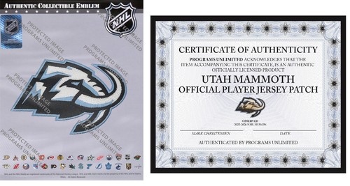 2024 2025 UTAH HOCKEY CLUB INAUGURAL SEASON GAME PUCK MAMMOTH NHL PATCH IN STORE - Foto 5