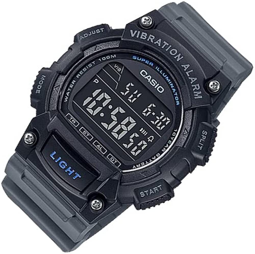Casio W-736H-8BV Men's Digital Sporty Design Black Casual Resin Band Watch