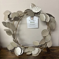 My Texas House Antique Gold Leaf Garland 6’ Metal Farmhouse Rustic Neutral Decor