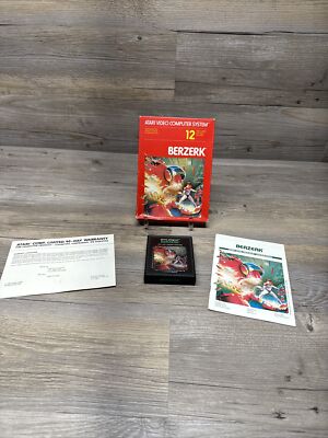 BERZERK ATARI VIDEO COMPUTER SYSTEM/ W BOX/ MANUAL