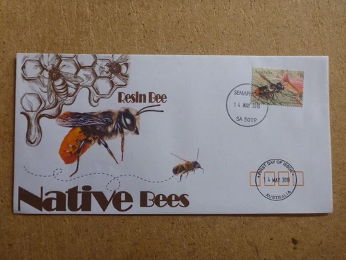 AUSTRALIA 2019 NATIVE BEES- RESIN BEE ILLUSTRATED FIRST DAY COVER
