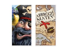 Pirate  Treasure Map 30'' X 5' Door Covers Party Decorations