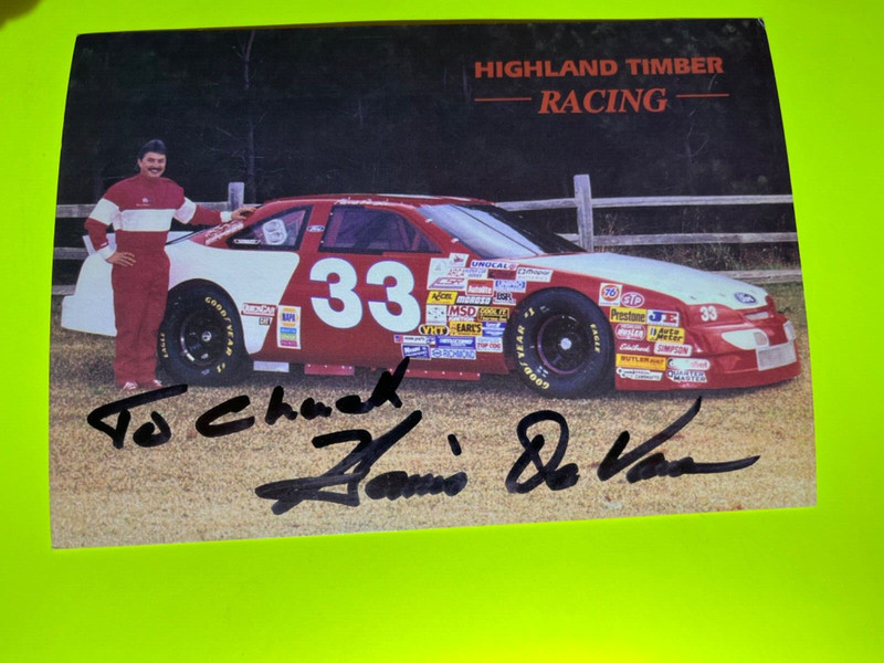 SIGNED 1995 Harris DeVane #33 Highland Timber ARCA