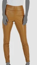 $60 INC International Concepts Women's Brown Faux-Leather Pants Petite Size 10P