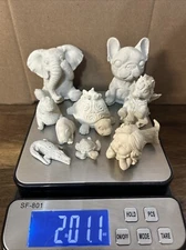 Cast Stone, collection Of 9  handmade Animals Produced By Swal Statuary