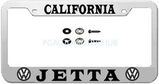License Plate Frame Stainless Steel Chrome Vinyl Lettering For Volgeswagen Jetta License Plate Frame Stainless Steel Chrome Vinyl Lettering For Volgeswagen Jetta