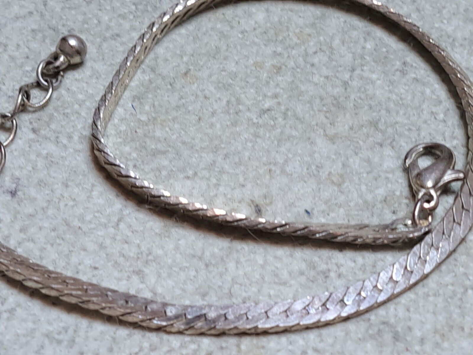 Vtg 8.5 In Snake LinkStyle Bracelet W/ Clasp 50s6… - image 11