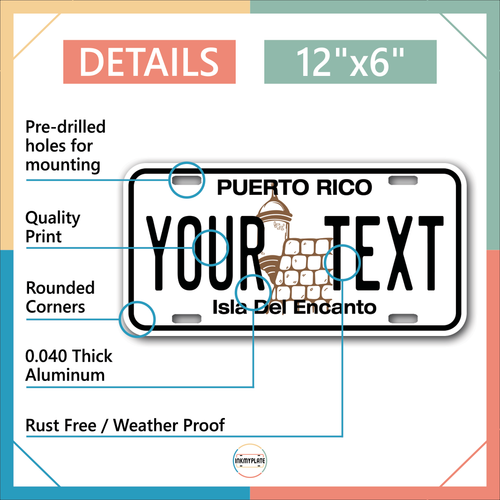 Custom state License Plates with personalized text Car 12x6- Moto 7x4 - Bike 6x3 - Picture 432 of 570