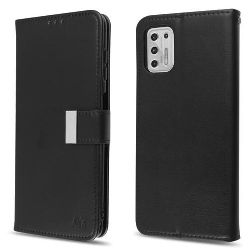 For Motorola Moto G Stylus (2021) Black Leather Flip Wallet Case Cover Clip - Picture 6 of 7