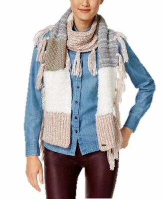 New Women's Steve Madden Block Party Muffler Blush Scarf One Size 