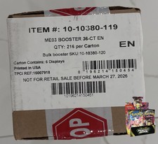POKEMON MEGA EVOLUTION PERFECT ORDER BOOSTER BOX CASE OF 6 BOXES ME03 NEW SEALED