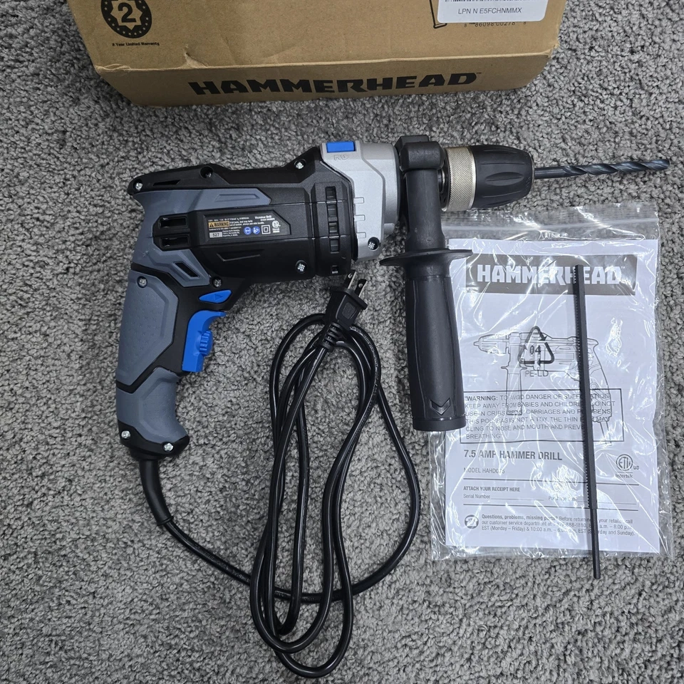 7.5 Amp1/2" Variable Speed Hammer Dri/ - Image 2 of 4