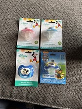 3 New Disney Baby Pacifiers Mickey Mouse  Q1 Paw patrol Skye 4 Total New