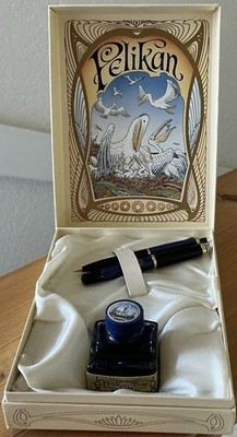 Pelikan Schreibset Mit Kolbenfüller 14 C-585 Gold, Druckbleistift