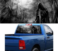 Grim Reaper Black Forest Rear Window Graphic Decal Sticker For Truck 22 X 65 Grim Reaper Black Forest Rear Window Graphic Decal Sticker For Truck 22 X 65