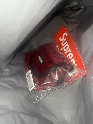 Supreme Velvet Mini Pouch - Red Leopard - FW25 unopened all