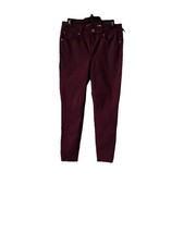 Seven7 Women  s High Rise Skinny Jeans Size 10 Bordeaux Preowned