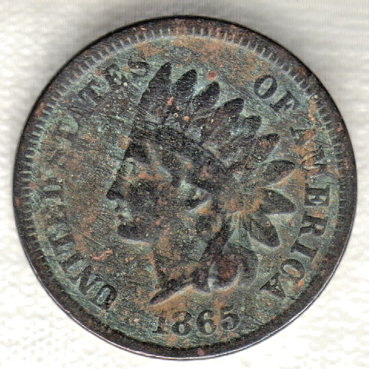 1865  Indian Cent and Thick 1859 Indian Cent