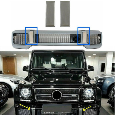 2PCS Chrome covers for front bumper AMG G63 Mercedes Benz W463 G class Only G63
