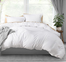 Duvet Cover Queen Size - 3 Piece with Zipper Closure - 1 Comforter Cover 90X90 I