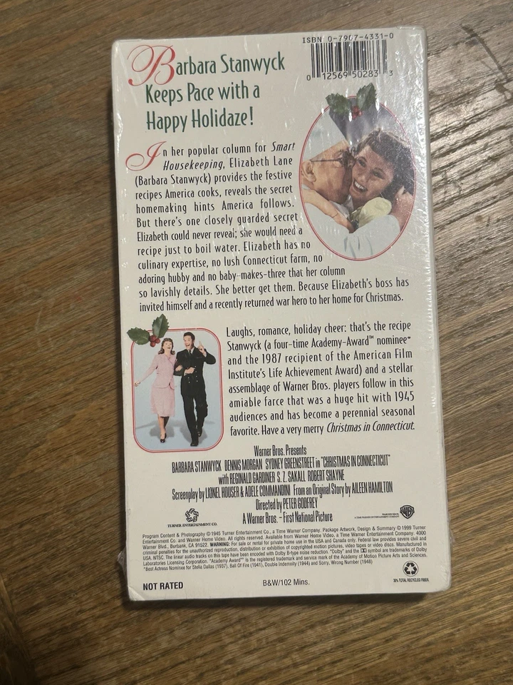 Christmas in Connecticut (VHS, 1999) Brand New - Image 2 of 3