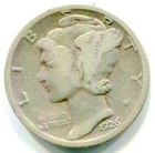 1926 SILVER MERCURY DIME !!