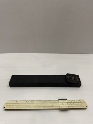 Vintage Eugene Dietzgen Maniphase Slide Rule No. 1750-P with Leather Case 