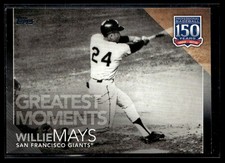 2019 Topps Update 150 Years of Professional Baseball Black Willie Mays 081/299