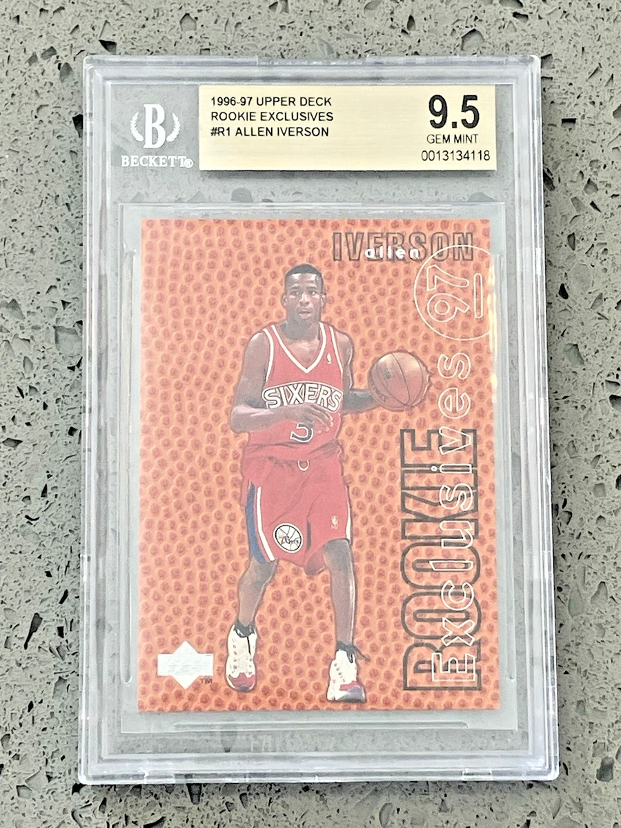 Allen Iverson Grade 9.5 Basketball Rookie Sports Trading Cards