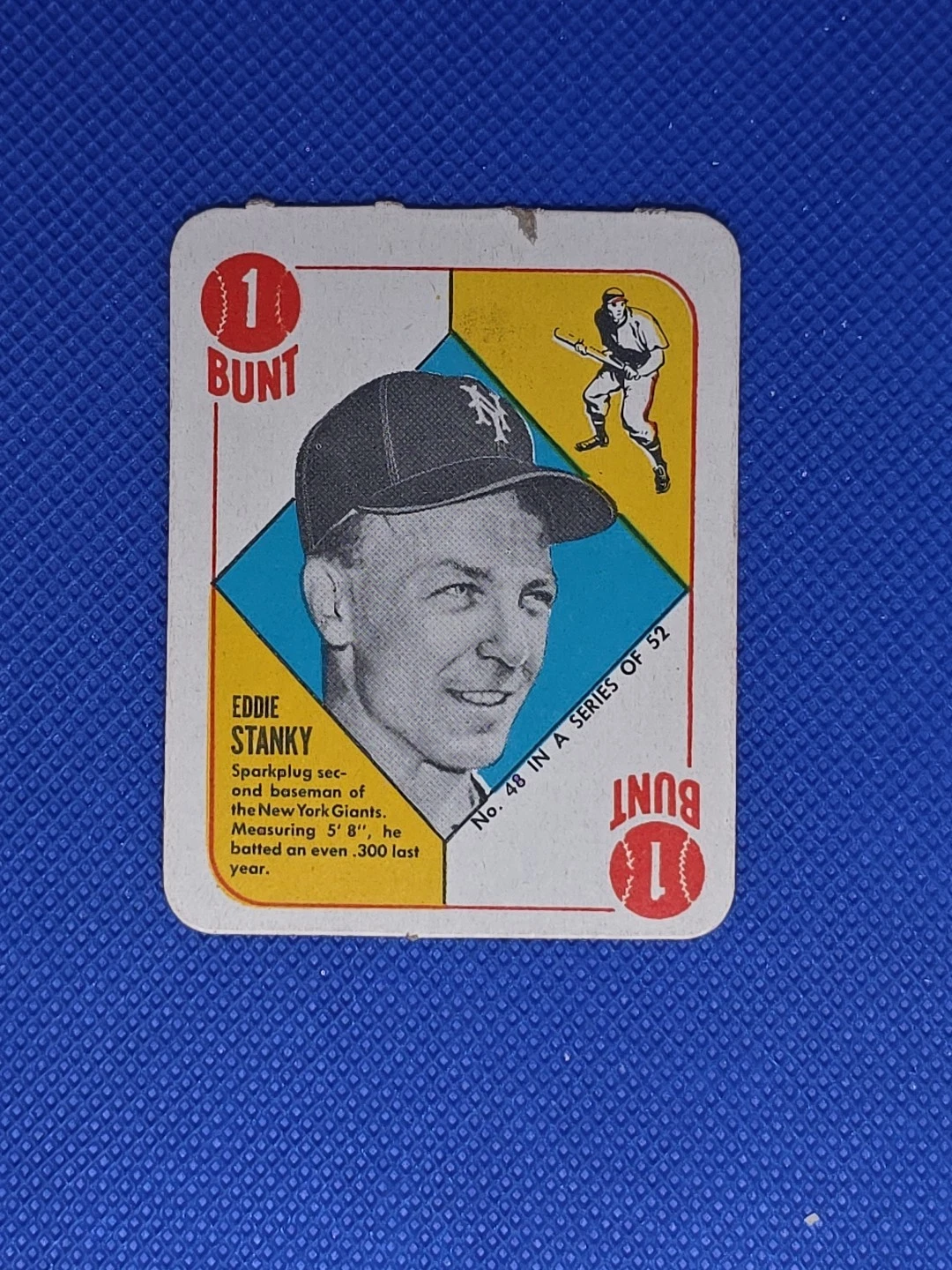 1951 Topps Red Backs Set-Break # 48 Eddie Stanky VG-VGEX