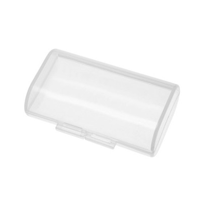 Battery Storage Cases Holder Clear 2 x AA Battery Capacity White