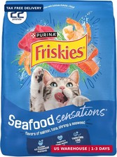 Purina Dry Cat Food Seafood Sensations With Salmon, Tuna, and Shrimp Fl