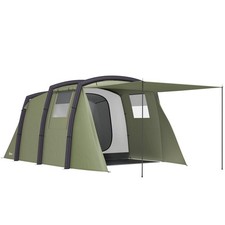 Inflatable 3-4 Man Tunnel Tent w/ Air Pump, Living Area & Vestibule, Waterproof