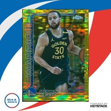 2025-26 Topps Chrome Stephen Curry Pulsar Gold Refractor 44/50 #201 Warriors