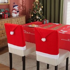 Coprisedie Natalizi In Peluche Corto, Set Da 4 Con Stampe Di Babbo Natale E Pupazzo Di Neve – Verde, Per Feste E Cene