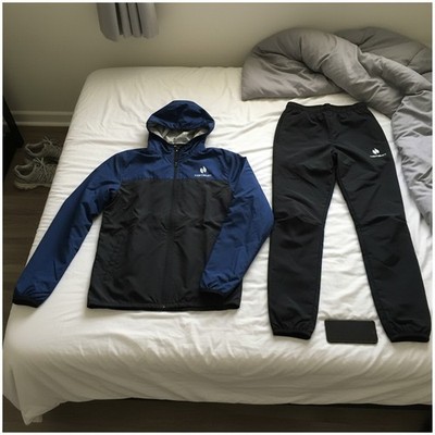 Schwitzanzug Herren Fitness Sauna Sommer Workout Training Jacke Hose