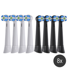 8x Aufsteckb&uuml;rsten f&uuml;r Oral B iO Kompatibel Zahnb&uuml;rstenaufs&auml;tze Schwarz und Wei&szlig;