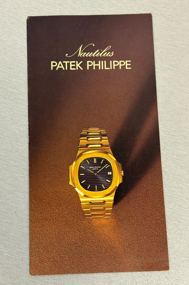 MUY RARO FOLLETO ORIGINAL DE FÁBRICA PATEK PHILIPPE NAUTILUS - ¡MUY BONITO!