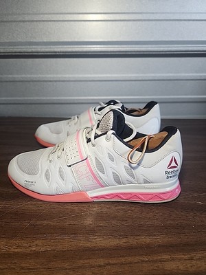 Reebok Womens CrossFit Lifter M43663 White Pink Low Top Running Shoes  Size