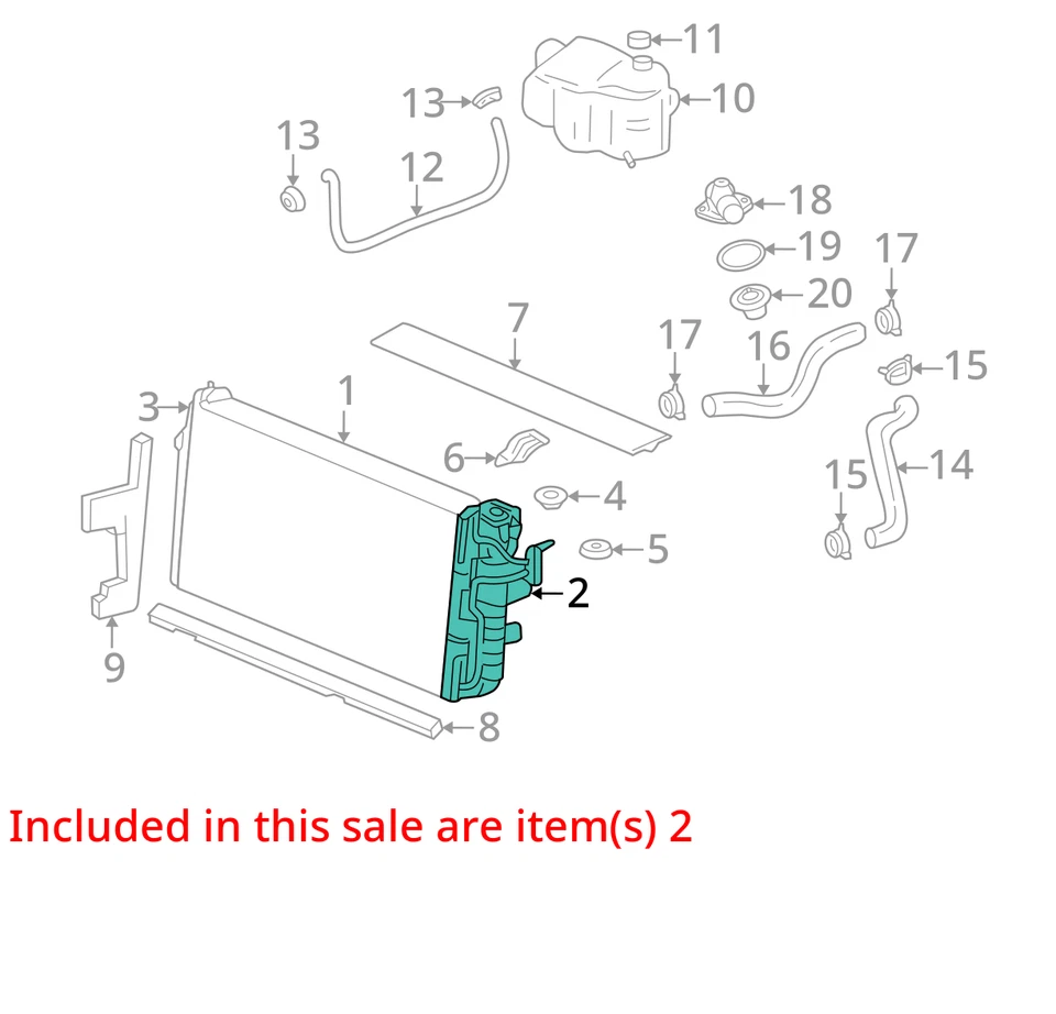 SE ADAPTA A PONTIAC BUICK BONNEVILLE 2000 TANQUE LESABRE ASM RAD OTLT 52487496 - NUEVO OEM Foto 2 de 3
